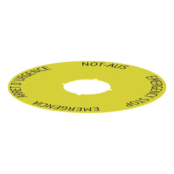 Schlegel Round Yellow Legend - Emergency Stop