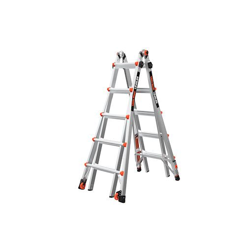 Staffy Little Giant 16522-801 LEVELLER 5 STEP ALLOY METAL LADDER, RATCHETT LEVEL