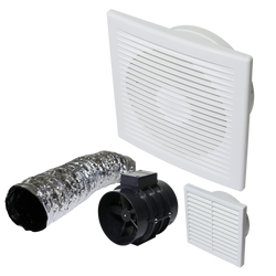 Weiss shower fan unit with 6m ducting