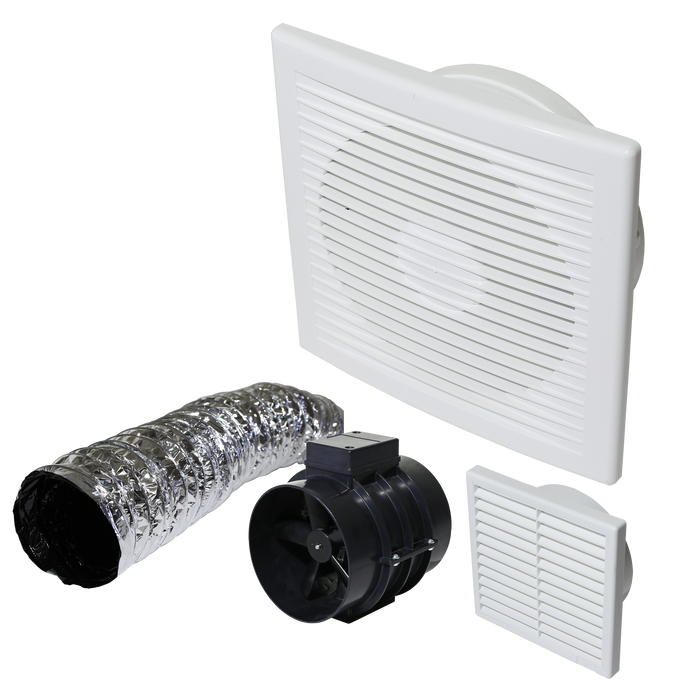 Weiss shower fan unit with 6m ducting