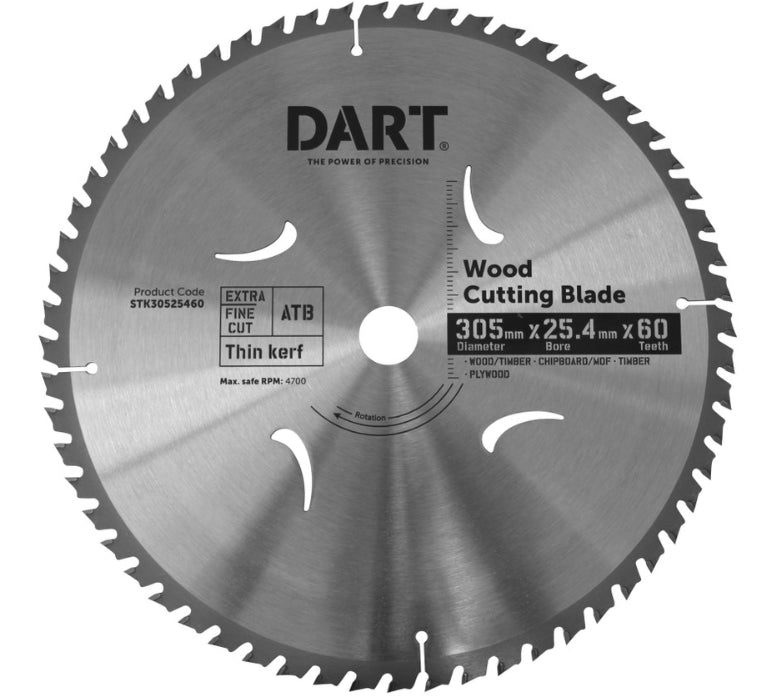 Trucut Dart  Timber Blade 305mm 60T 25.4mm Bore