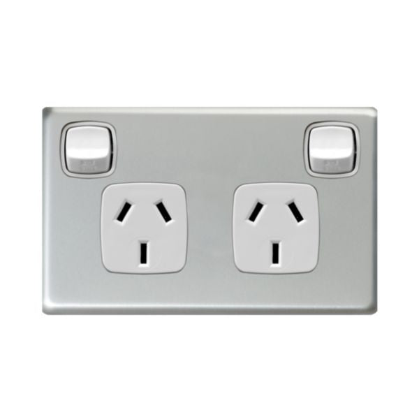 Legrand HPM Double outlet 10A & sw H WE/MS
