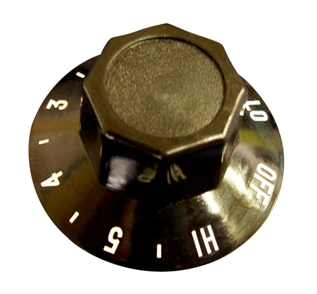 Smiths Black knob 6mm older type 3/16' - S