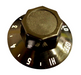 Smiths Black knob 6mm older type 3/16' - S