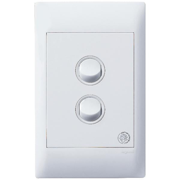 Legrand HPM E-COM 16A 2G SWITCH CH & ANTI-MICRO RES WHITE