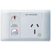 Legrand HPM E-COM 15A SINGLE PPT PWA CH & ANTI MIC RES RCD P ENG WHITE