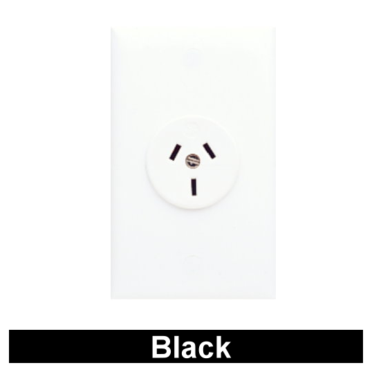 Legrand HPM 10A, Cat. No. 38 plug base on plate  Black