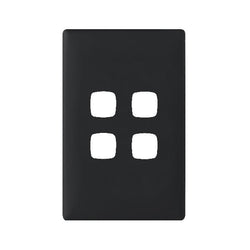 Legrand HPM LINEA 4 GANG COVERPLATE SOFT TOUCH MIDNIGHT DASH