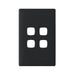 Legrand HPM LINEA 4 GANG COVERPLATE SOFT TOUCH MIDNIGHT DASH