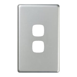 Legrand HPM Cover plate 2 gang matt silver