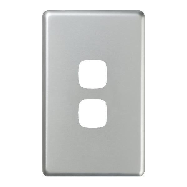 Legrand HPM Cover plate 2 gang matt silver