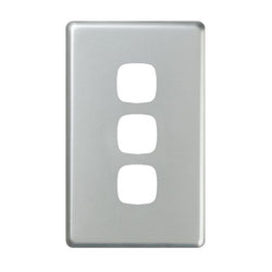 Legrand HPM Cover plate 3 gang matt silver