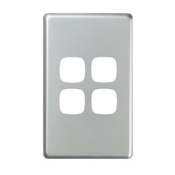 Legrand HPM Cover plate 4 gang matt silver
