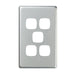 Legrand HPM Cover plate 5 gang matt silver