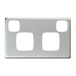 Legrand HPM Cover plate double H sw/soc MS