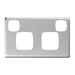 Legrand HPM Cover plate double H sw/soc MS