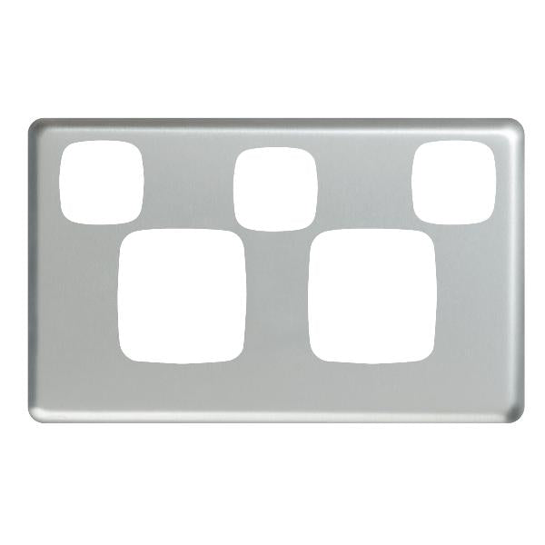 Legrand HPM Cover plate dbl H sw/soc&sw MS