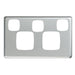 Legrand HPM Cover plate dbl H sw/soc&sw MS