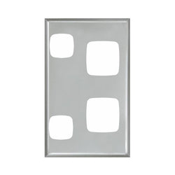 Legrand HPM Cover plate double V sw/soc MS