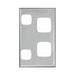 Legrand HPM Cover plate double V sw/soc MS