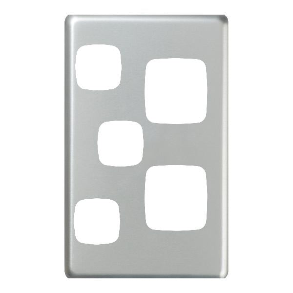Legrand HPM Cover plate dbl V sw/soc&sw MS