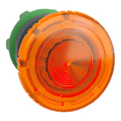 Schneider AMBER Pushbutton illuminated 40mm Mushroom Head Turn to Rele