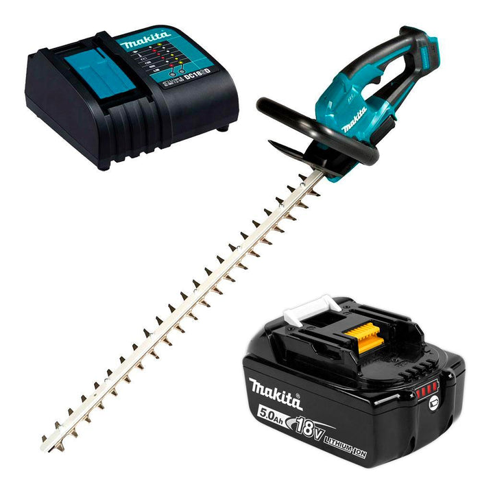 Makita 18V Brushless 600mm Hedge Trimmer Kit Includes 1X5Ah Battery and Charger