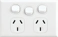 Vynco Home Powerpoint Horiz Double Extra Switch