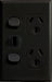 Vynco Home SWITCHGEAR P/POINT VERT DOUBLE USB BLACK