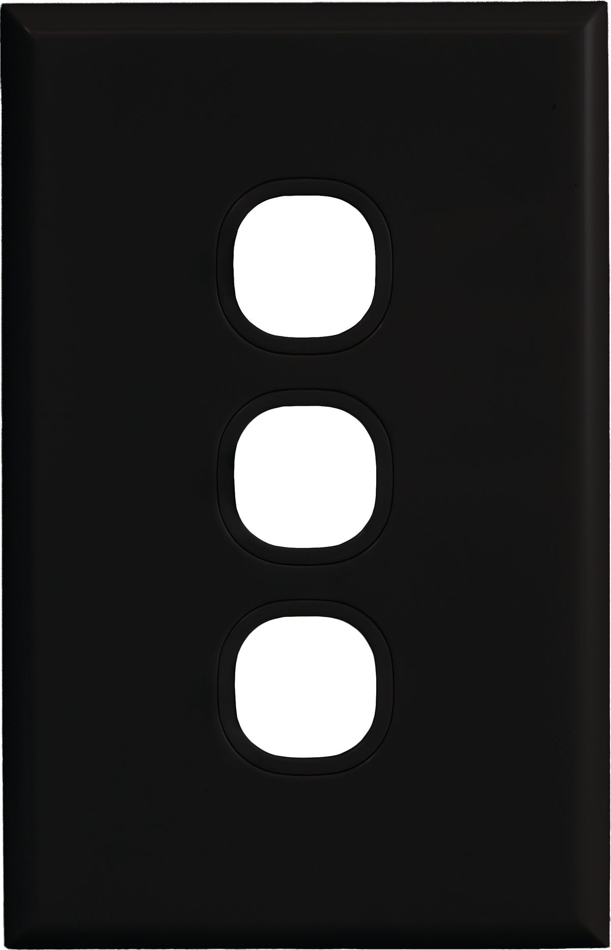 Vynco Home SWITCHGEAR SWITCH 3G PLATE ONLY BLACK — Scott Electrical
