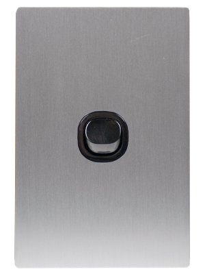 Vynco S/G Urban Switch 1G 16A Black Silver Metal