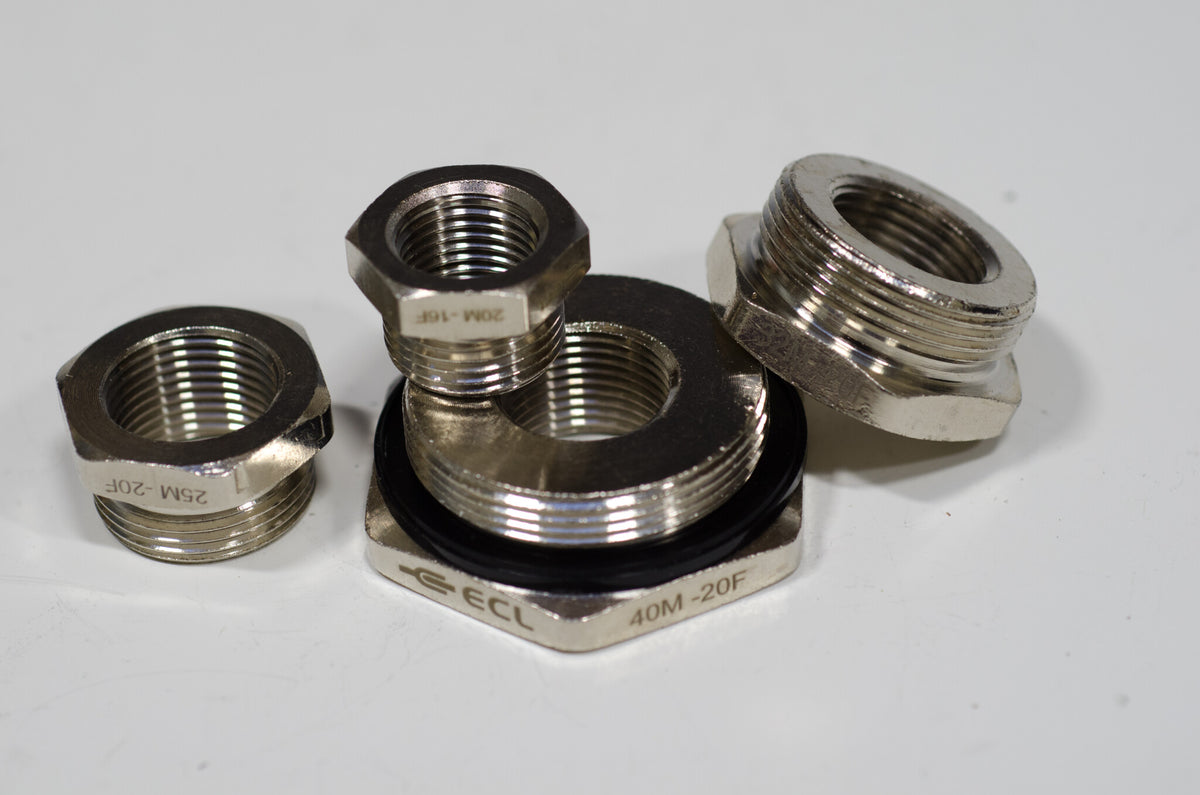 ECL Threaded Reducer - Flameproof Nickel Plated M25-M20 — Scott Electrical