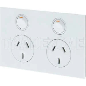 Saturn Zen Power Outlet Double 250v 10A
