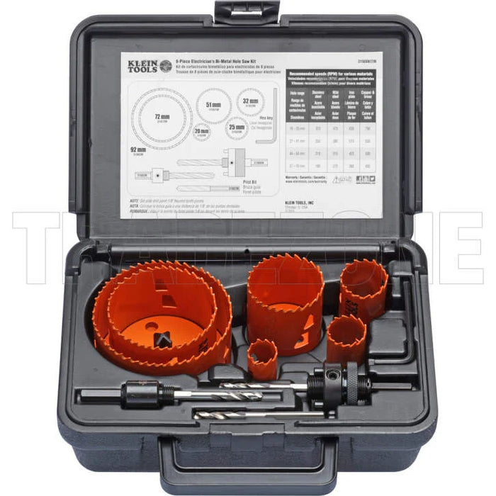 Klein Hole Saw Electricians Downlight Kit 8Pc