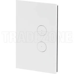 Saturn Zen SWITCH PUSH BUTTOM 2 GANG 250V 16AX/20A-LED INDICATOR