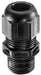 Wiska Polyamide Gland with Locknut, Black - IP68 Sprint Type