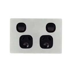 Vynco Fusion BLACK SILVER METAL DOUBLE HORIZONTAL POWERPOINT