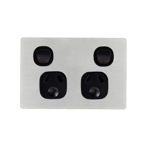 Vynco Fusion BLACK SILVER METAL DOUBLE HORIZONTAL POWERPOINT