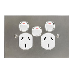 Clipsal ASSEMBLY SWITCH SOCKET BSL25XA-WE
