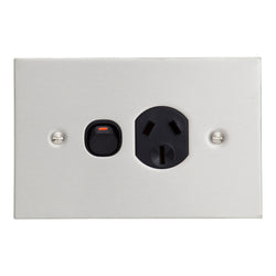 Clipsal ASSEMBLY SWITCH SOCKET BSL15A-BK