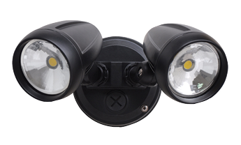 Simx LED ECO DBL SLAVE 2X8W BLK IP44
