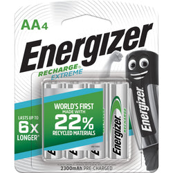 Energizer E000018200 Battery 1.2V AA Size Rechargeable NiMH 2300mAh 4 Pack