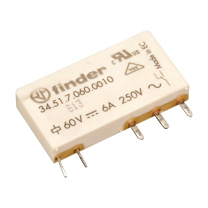 Finder PCB Relay 6A 1C/O 24VDC Coil