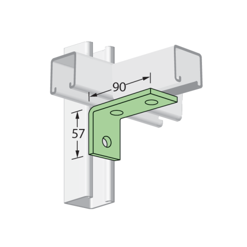 Unistrut 2078459 ANGLE FIT P1458 90D HDG 3H
