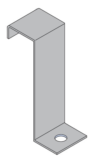 Unistrut 2086276 Hold down bracket Z AL12B