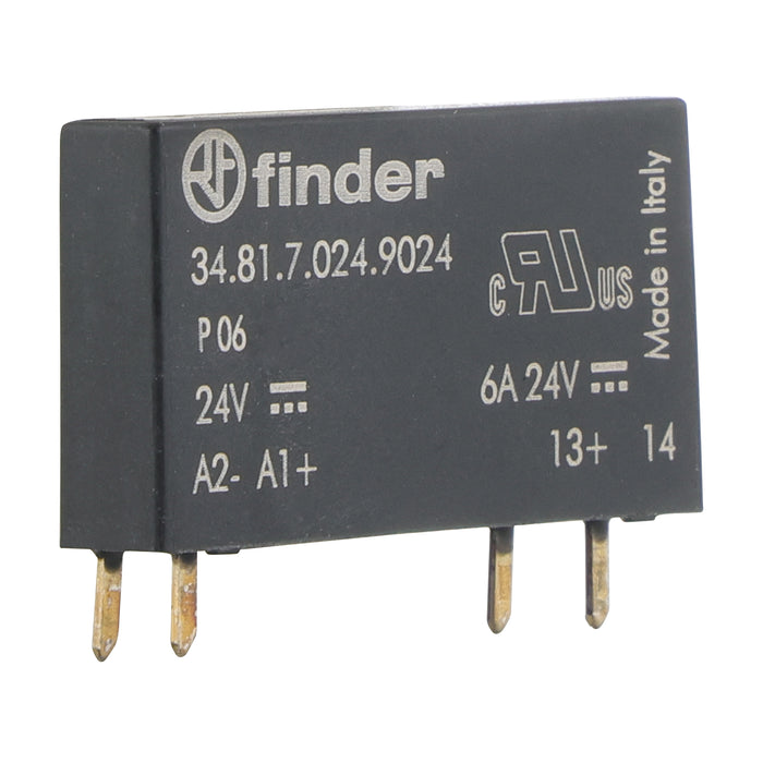 Finder SSR PCB Relay 6A 1NO 24VDC Coil/output