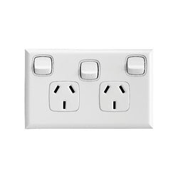 Legrand HPM Double outlet 10A & sw H WE