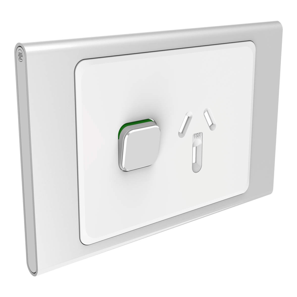 Iconic Skin Socket Sw Horiz Single SV — Scott Electrical
