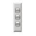 Legrand HPM Triple gang 10A arch White