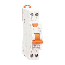 NHP RCBO MOD6 1PN 6kA 25A C CURVE 10mA TYPE A S/NEUT COMPACT 2S